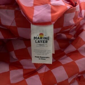 Marine Layer Reversible Red and Pink Checkered Jacket